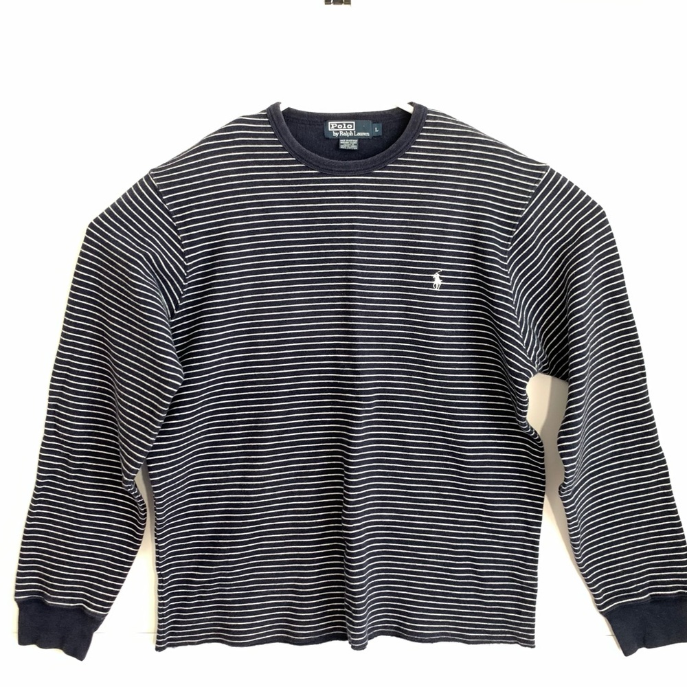 Navy & White Stripe Lounge Pajama Top